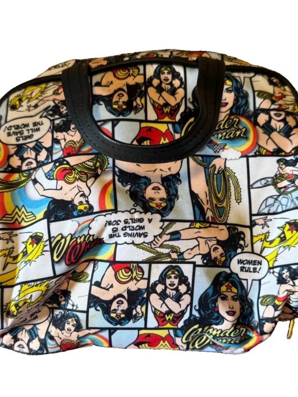 London Soho New York Wonder Woman Cosmetic Bag Pop Art